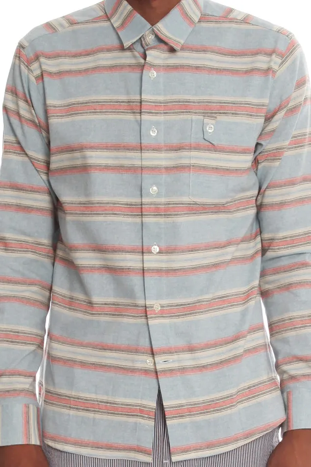 18 Waits Long Sleeve Striped Shirt