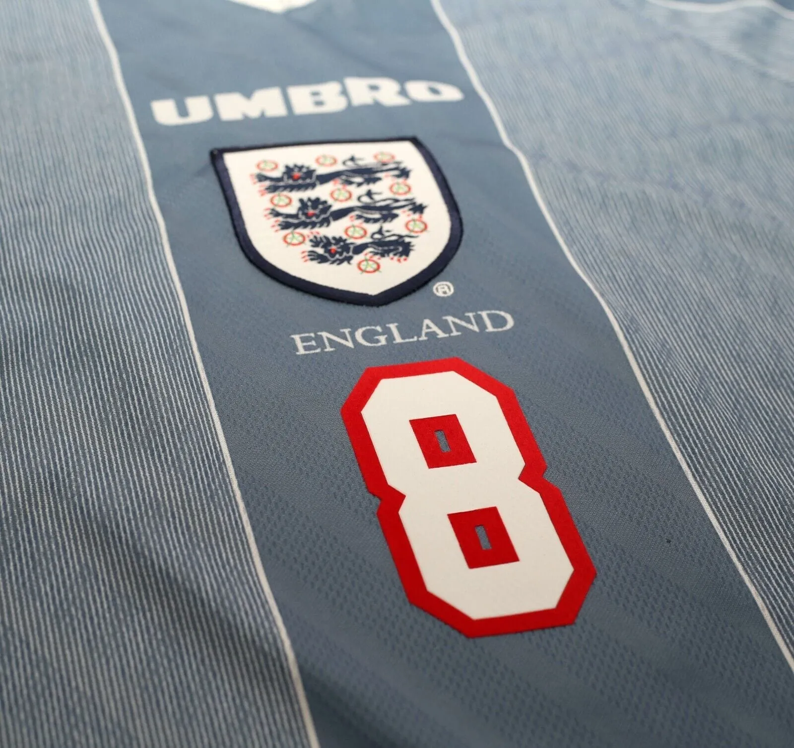 1996/97 GASCOIGNE #8 England Vintage Umbro Away Football Shirt (XL) Euro 96