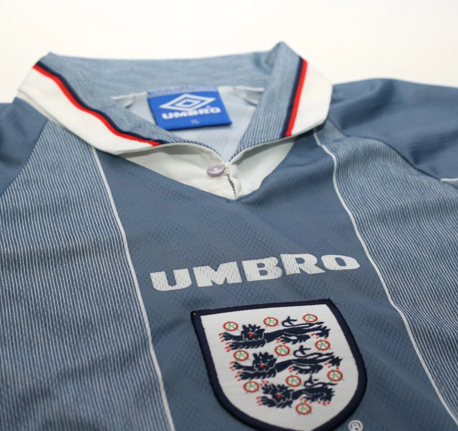 1996/97 GASCOIGNE #8 England Vintage Umbro Away Football Shirt (XL) Euro 96