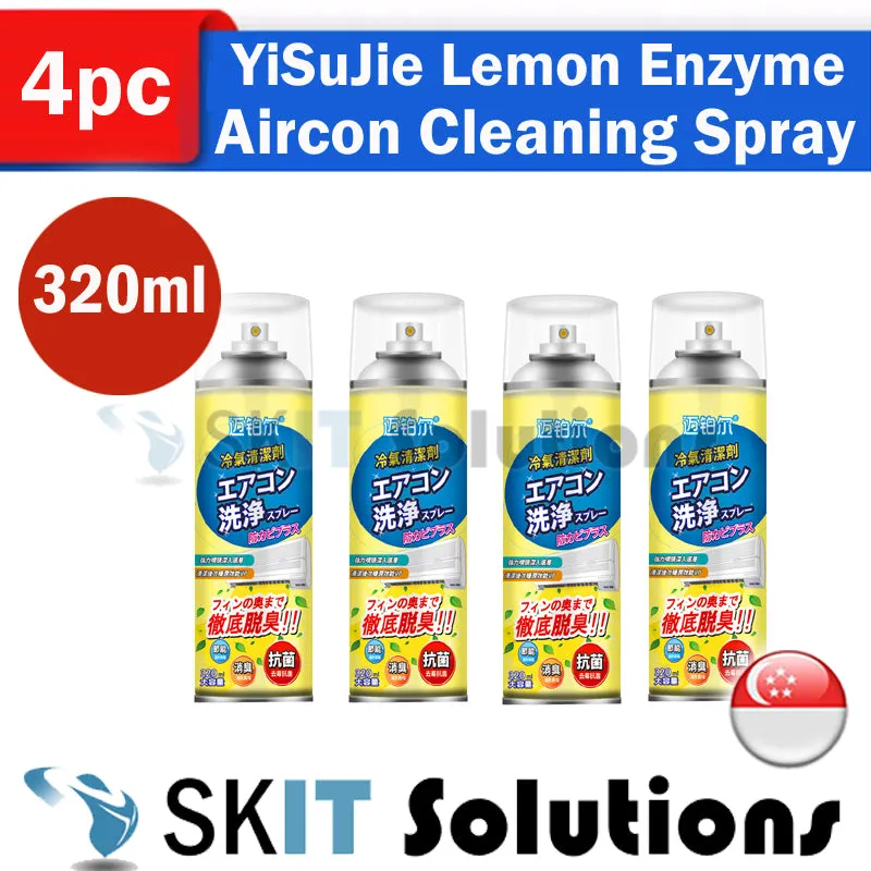 320ml / 500ml YISUJIE Anti Bacterial Lemon Enzyme Aircon Cleaning Servicing Spray Air Conditioner Clean Tool Cleaner Sprayer