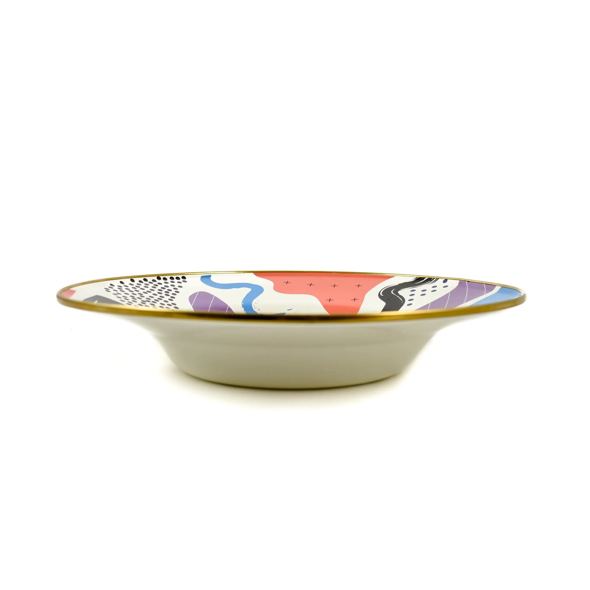 Abstract Enamel Large Serving Dish, 30cm