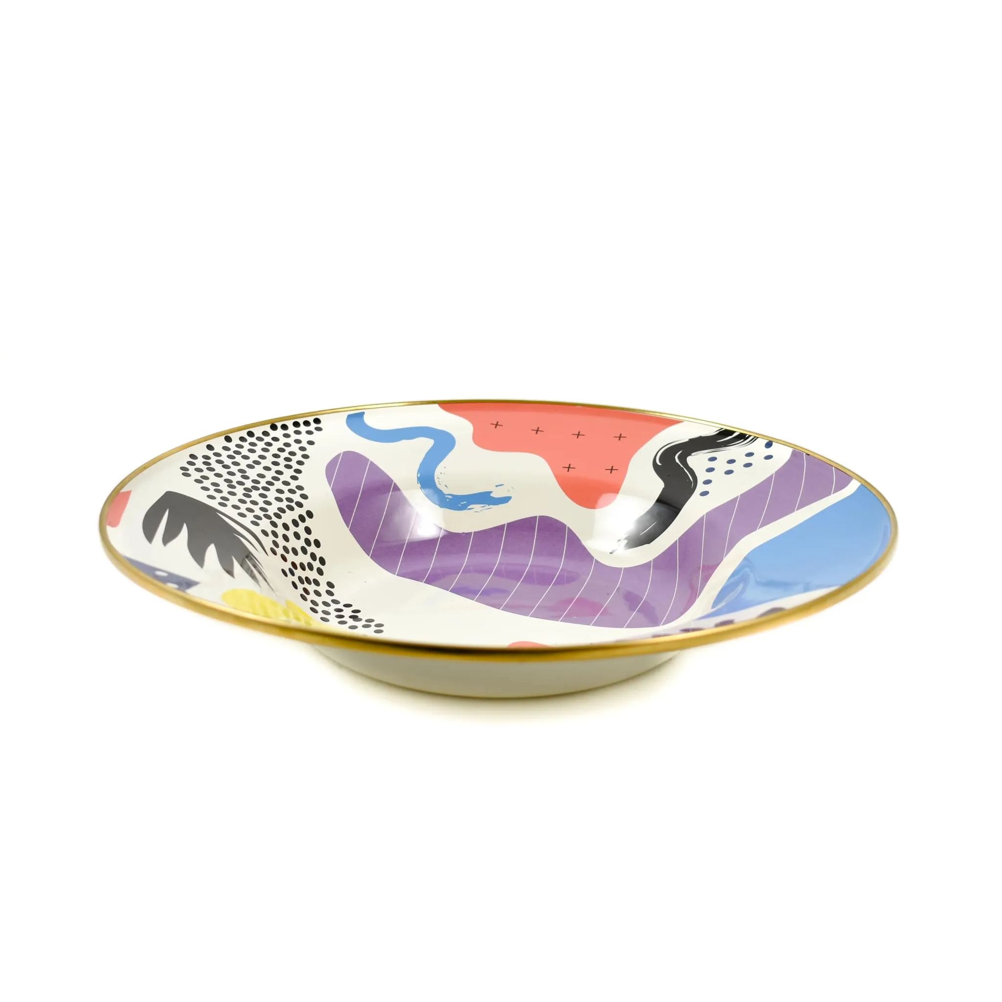 Abstract Enamel Large Serving Dish, 30cm