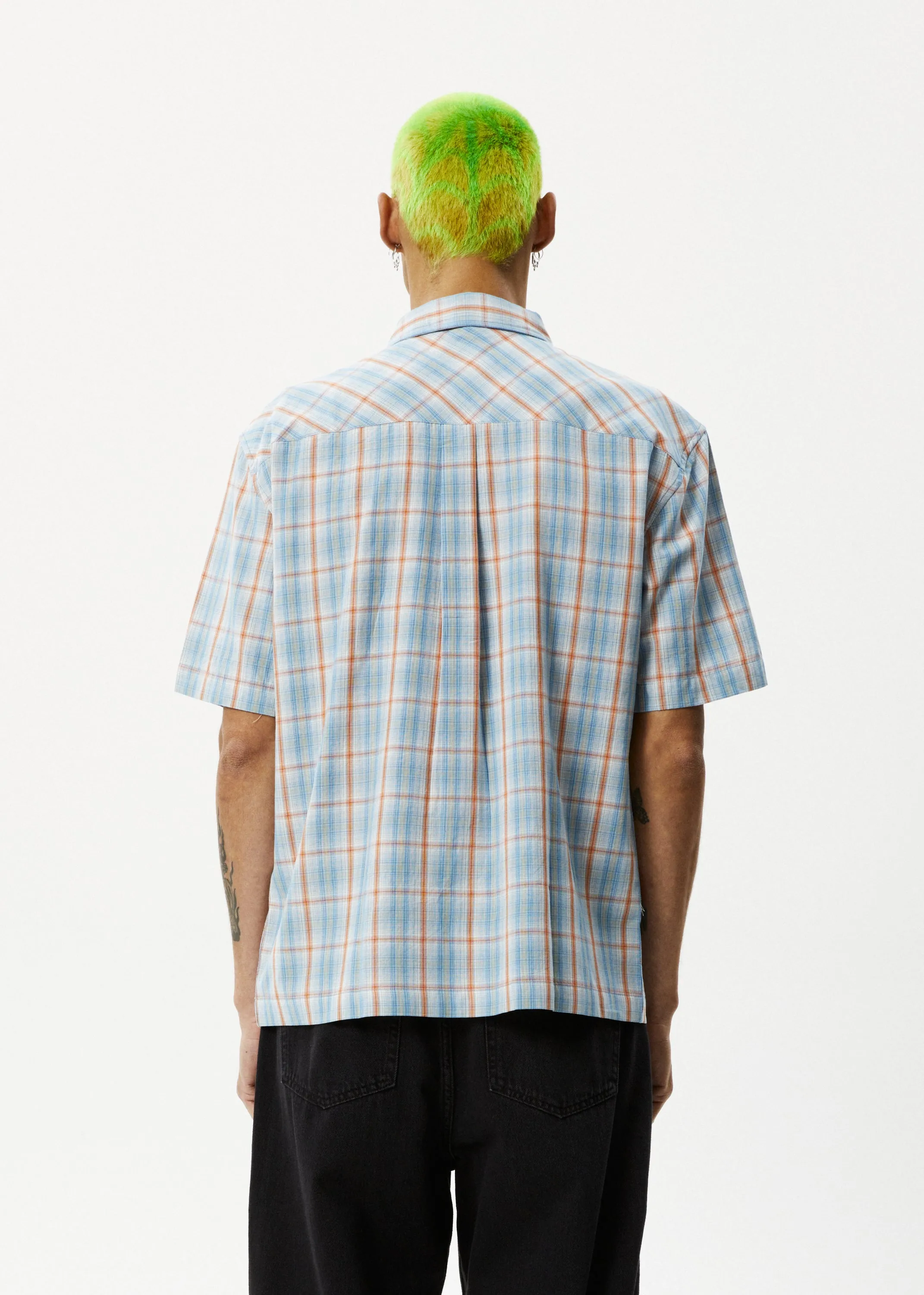 AFENDS Mens Position - Short Sleeve Shirt - Lake Check