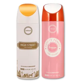 Armaf High Street & Vanity Femme Essence Deodorant for Women - 200ML Each (Pack of 2)