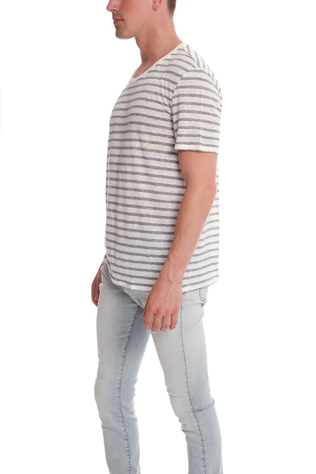 ATM Stripe Linen Tee