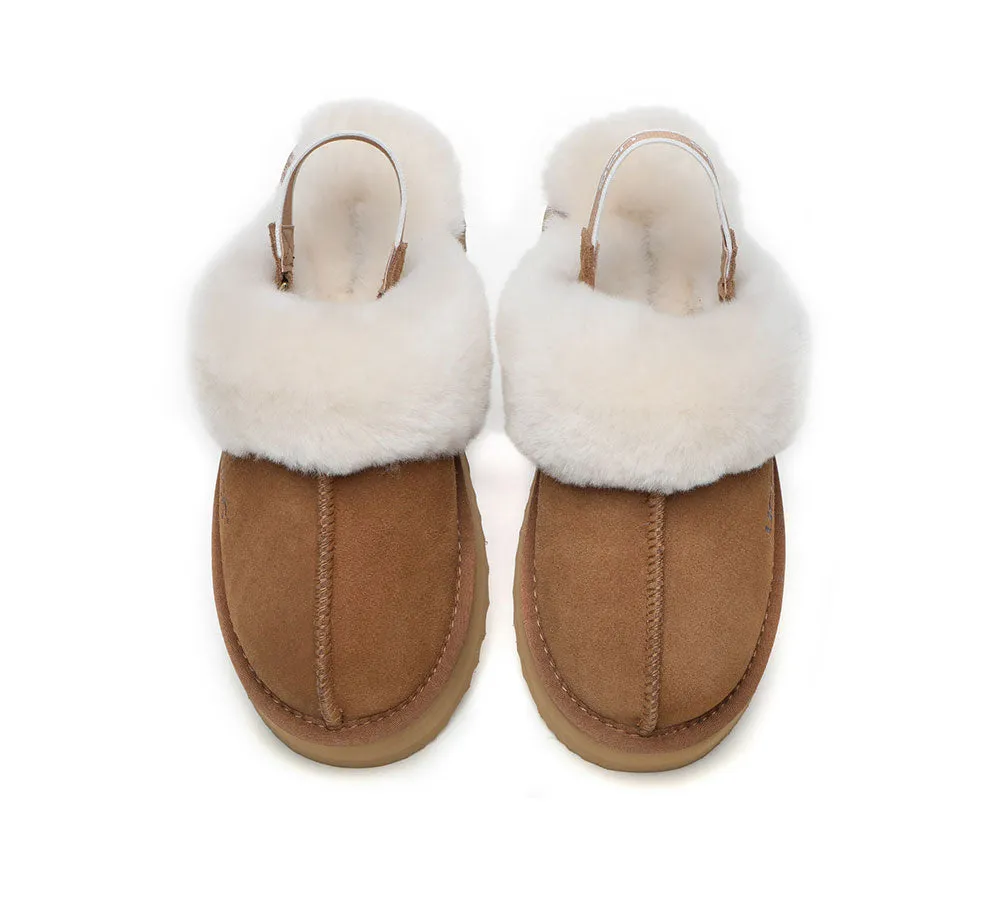 AUSTRALIAN SHEPHERD® UGG Women Removable Strap Slingback Platform Slippers Muffin