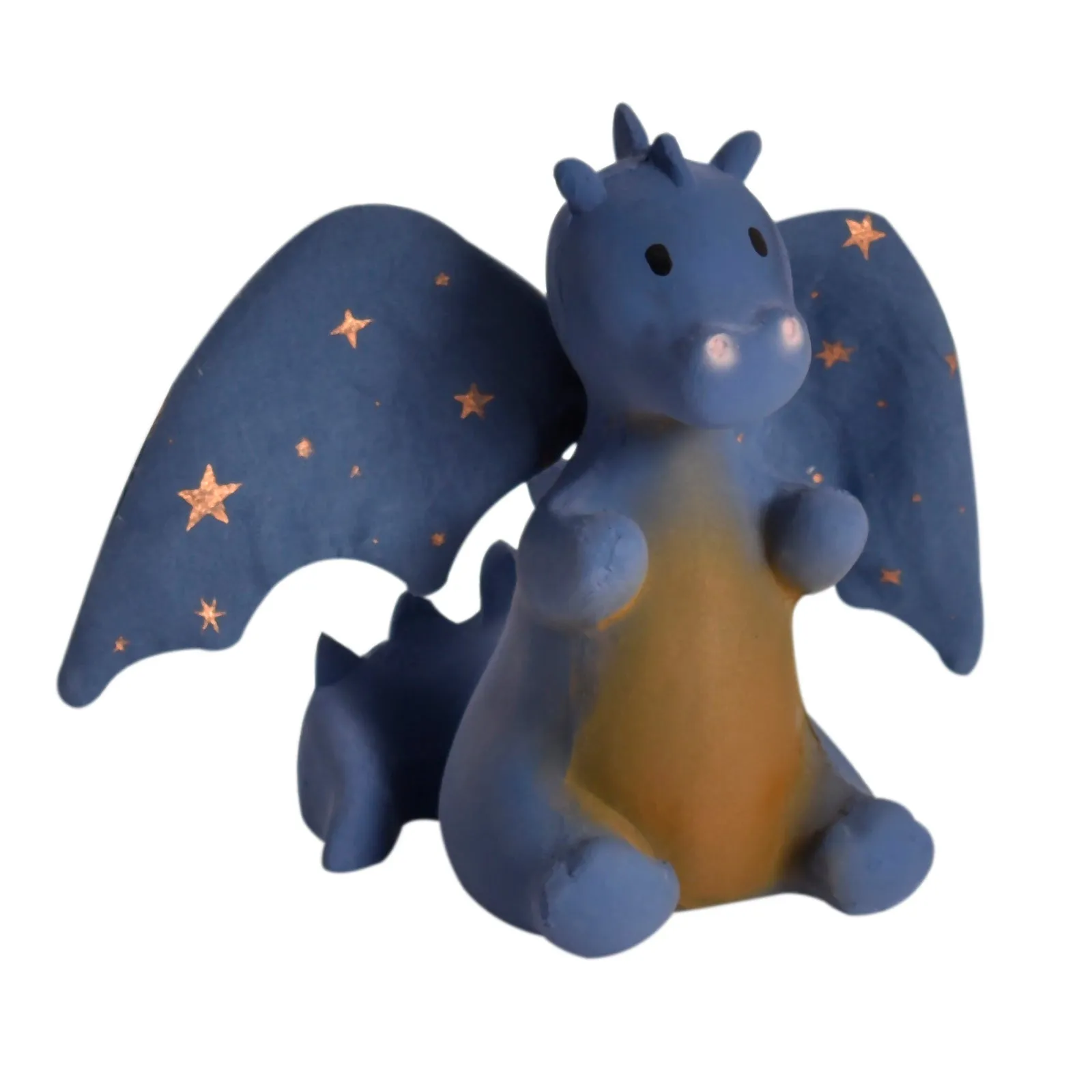 Baby Midnight Dragon Natural Rubber Rattle with Crinkle Wings