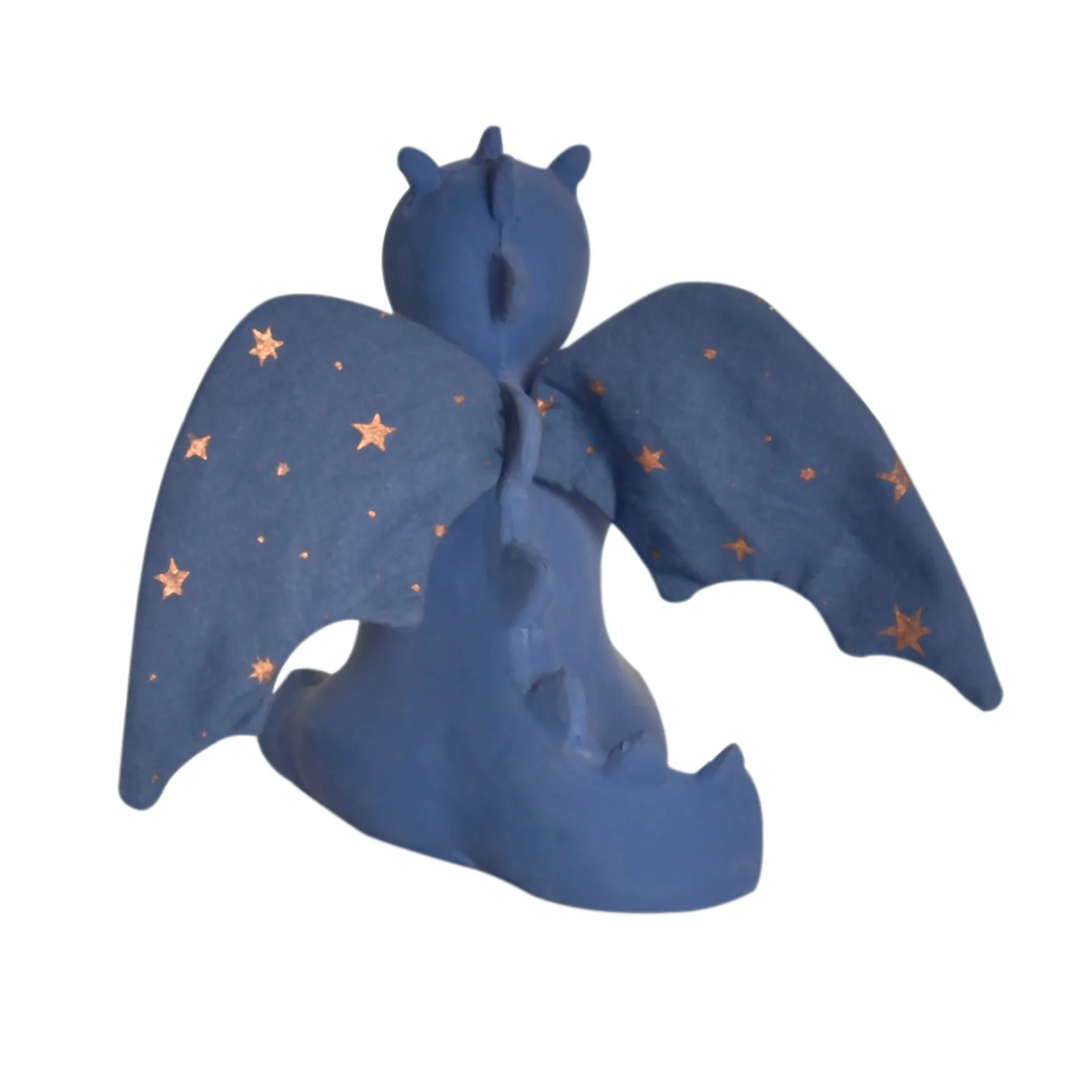 Baby Midnight Dragon Natural Rubber Rattle with Crinkle Wings