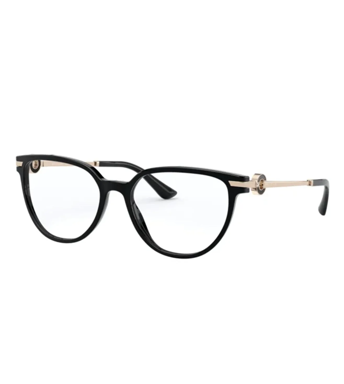 Bvlgari Men Gold Rectangular Optical Frame