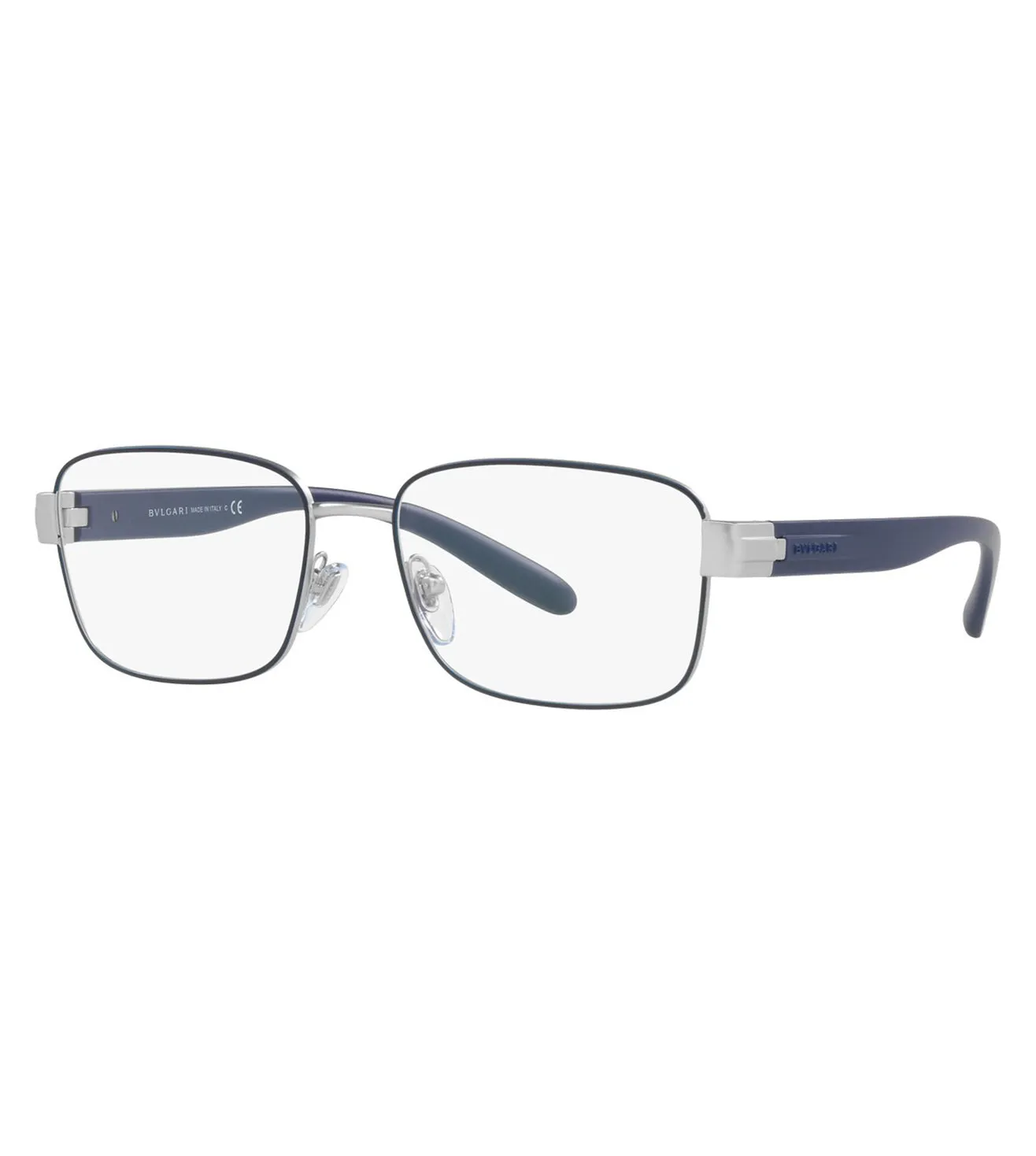 Bvlgari Men's Matte Silver Square Optical Frame