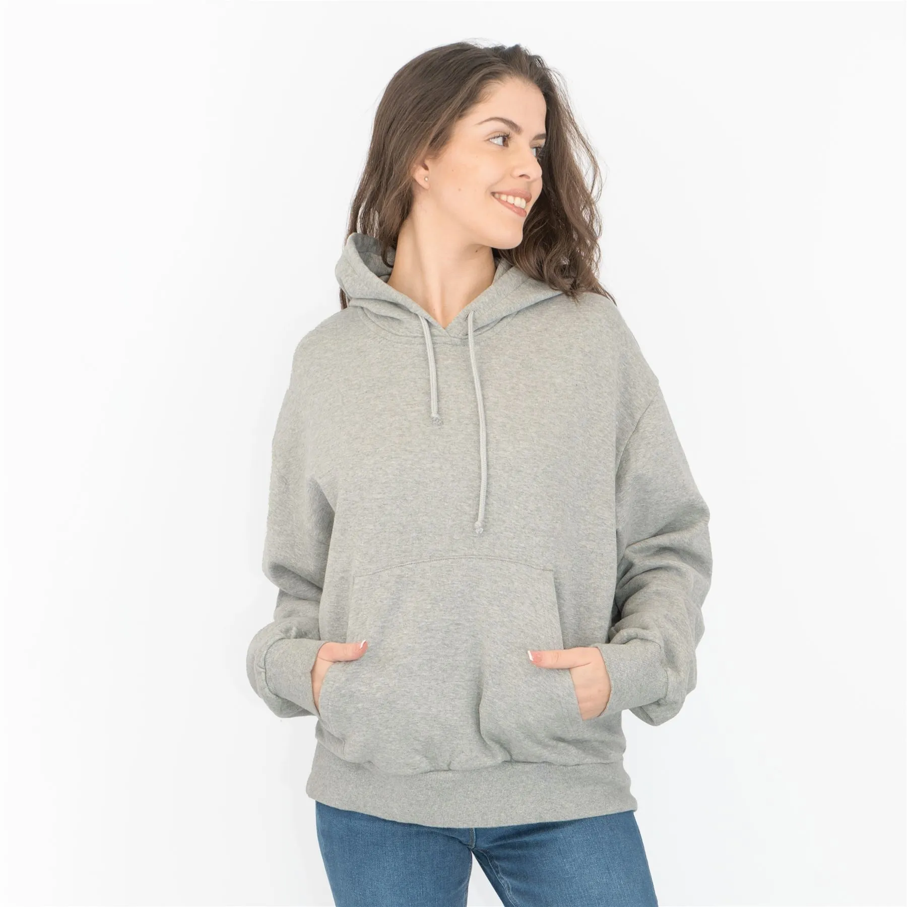 Carhartt Women's Hoodie Grey Casual Comfort Relaxed Fit Cotton Hooded Sweat Tops