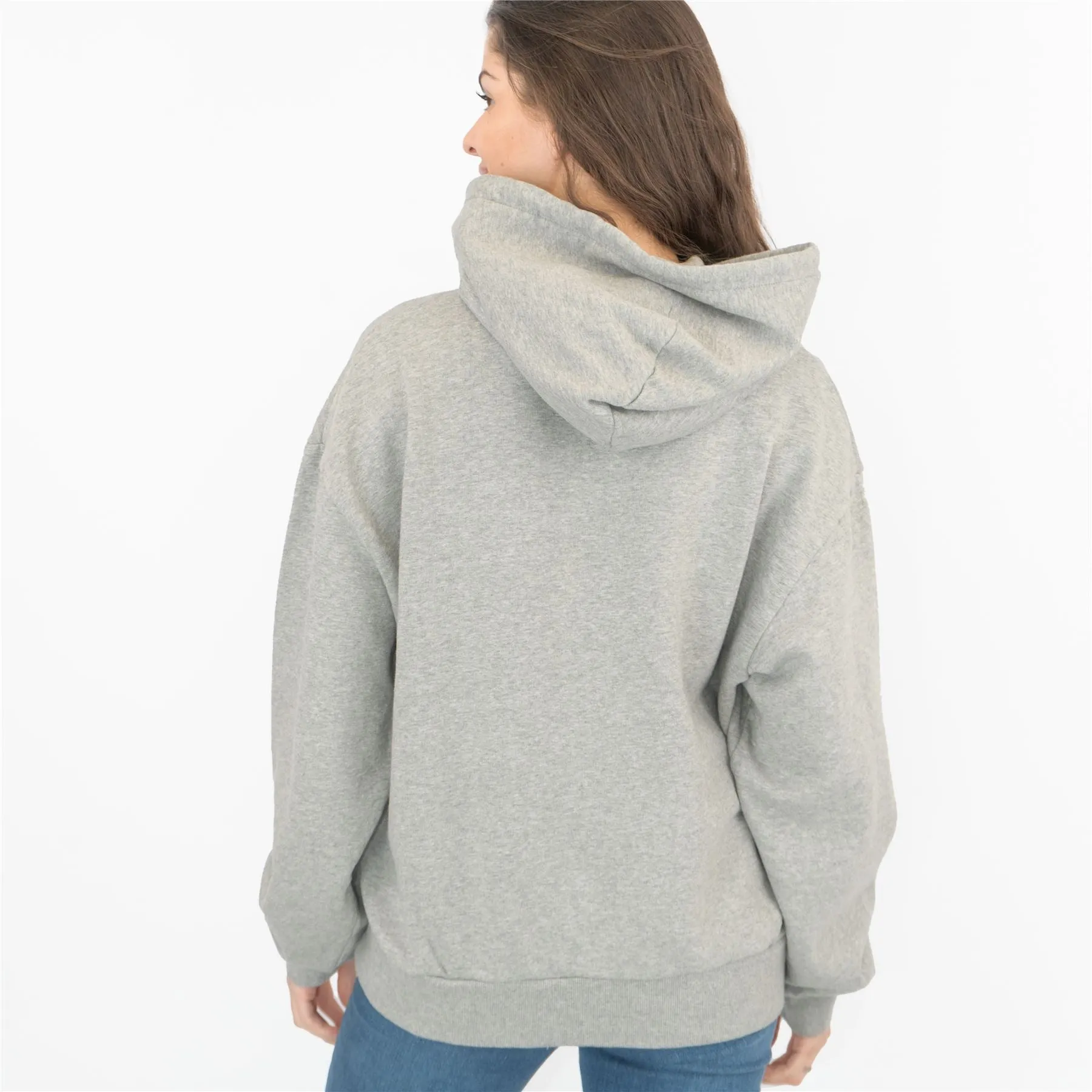 Carhartt Women's Hoodie Grey Casual Comfort Relaxed Fit Cotton Hooded Sweat Tops