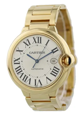 Cartier Ballon Bleu 2998 18k Yellow Gold Mens Watch