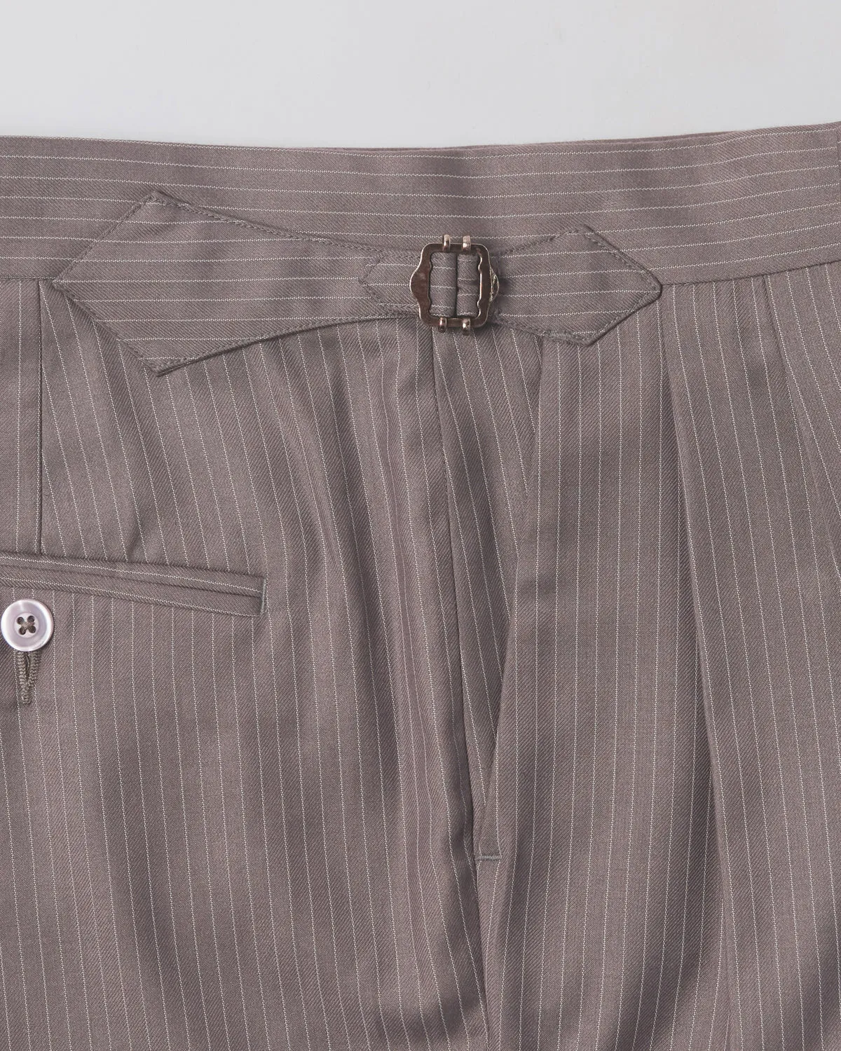 Concord Striped Neapolitan Dress Pants - Grey