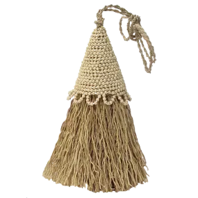 Cream Beaded Vetiver Tassel