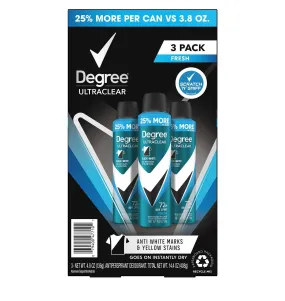 Degree Men Black   White, Antiperspirant Deodorant Dry Spray - 4.8 Oz - 3 Pack