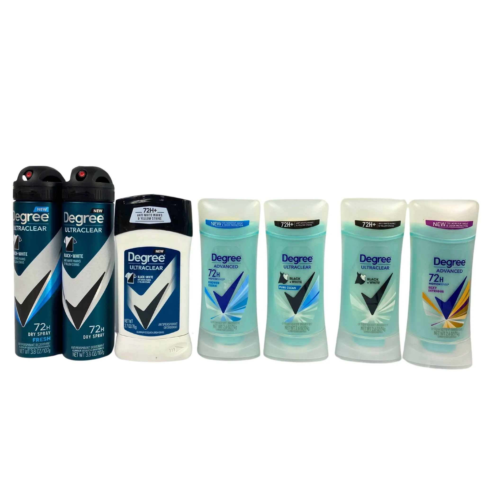 Degree Mixed Display Antiperspirant Dry Spray/Invisible Solid (52 Pcs Lot)