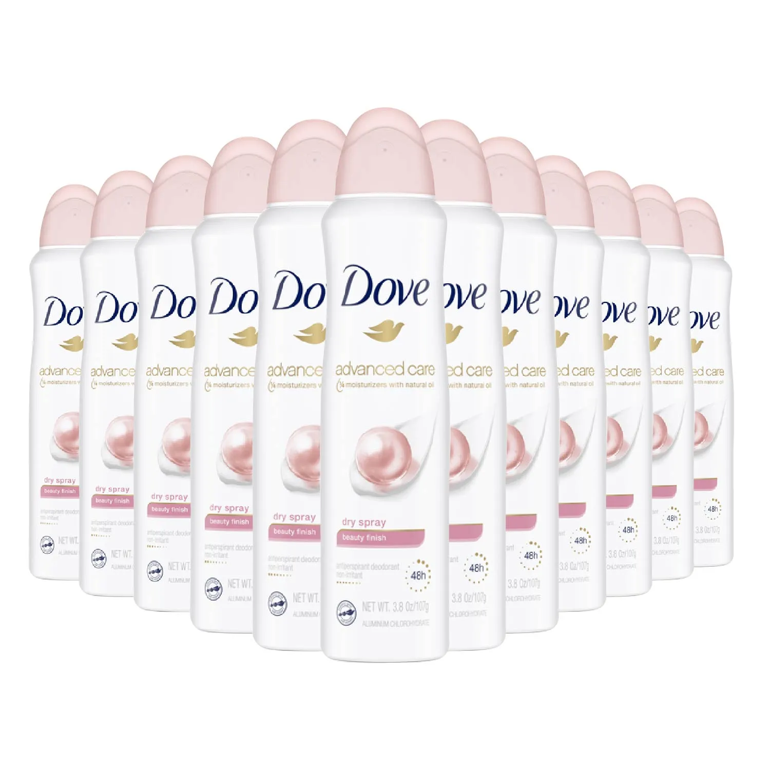 Dove Beauty Finish 48-Hour Antiperspirant & Deodorant Dry Spray 3.8oz - 12 Pack