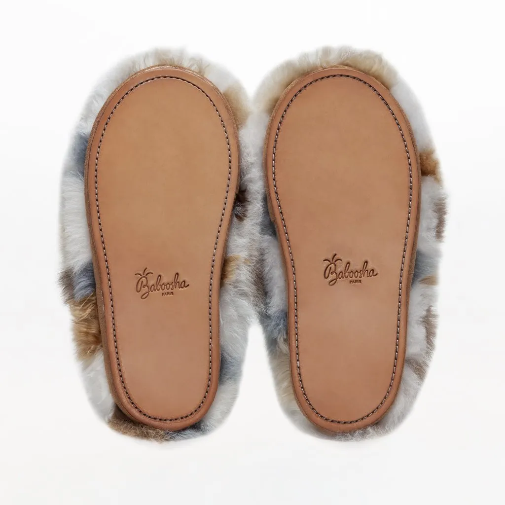 ETHICALLY AND CRUELTY FREE ALPACA SLIPPERS IN MULTICOLOR