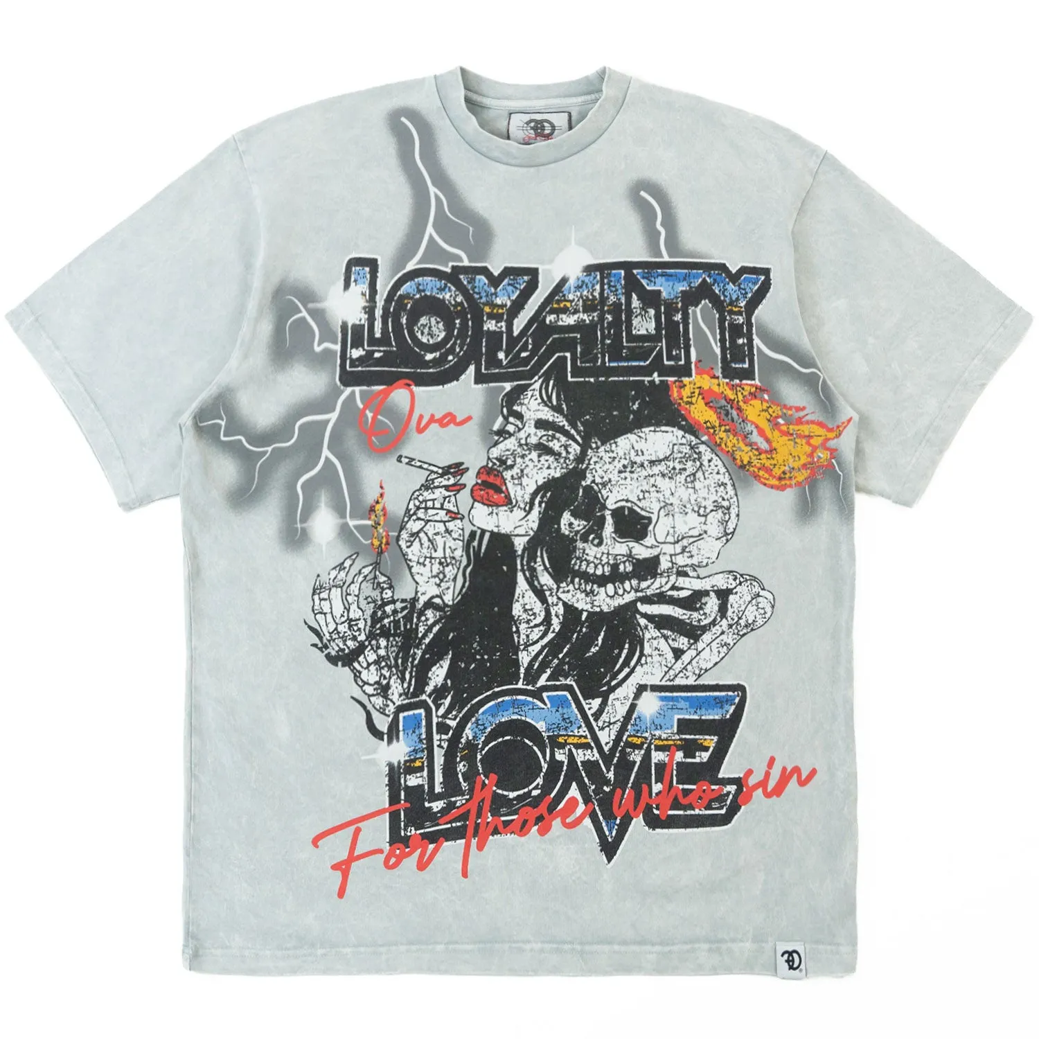 F131 "LOYALTY" Oversized Heavyweight Tee - White