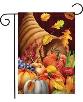 Fall Bounty Cornucopia Garden Flag