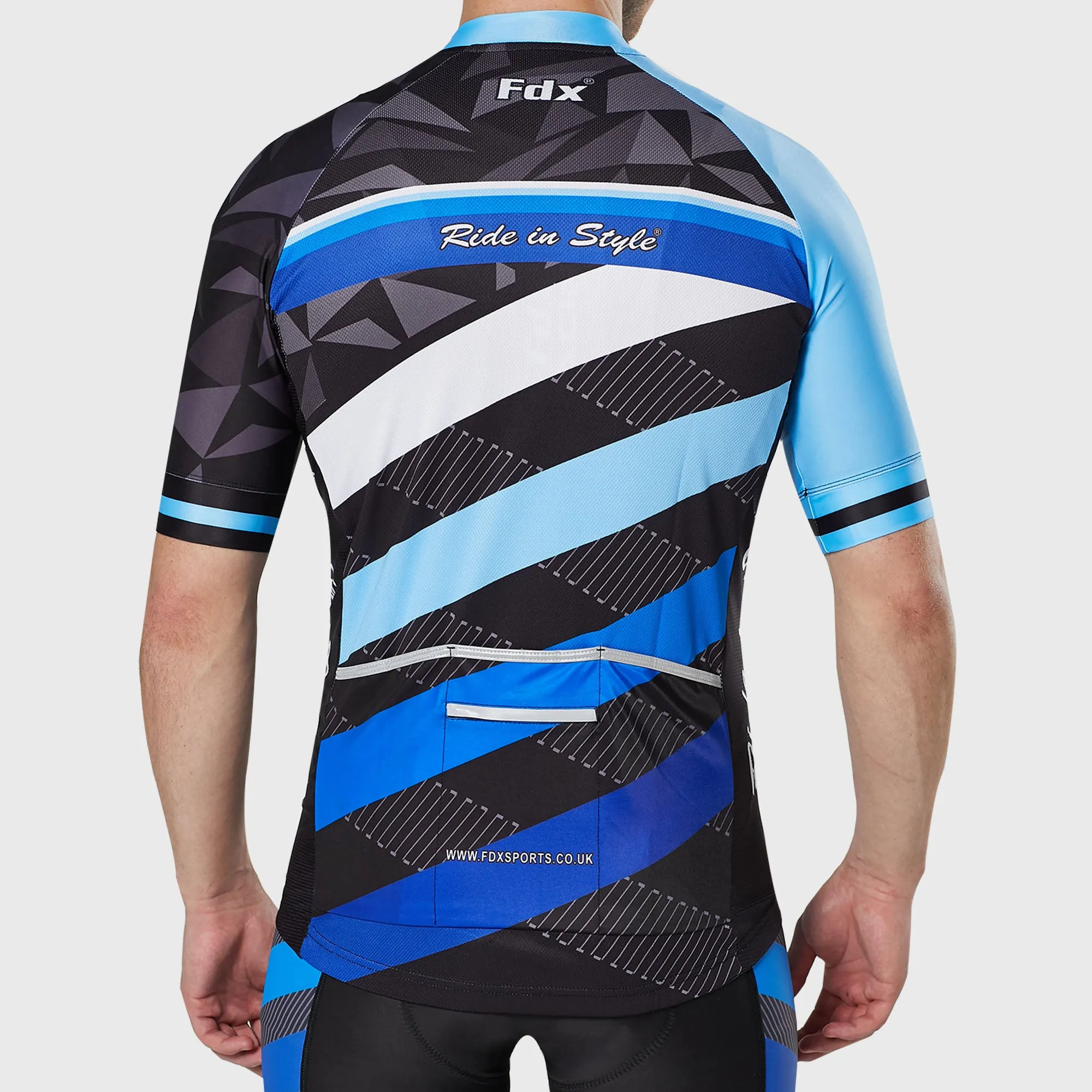 Fdx Equin Blue Men's & Boy's Short Sleeve Summer Cycling Jersey