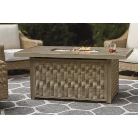 Fire Island Mist Outdoor 58" Firepit Table