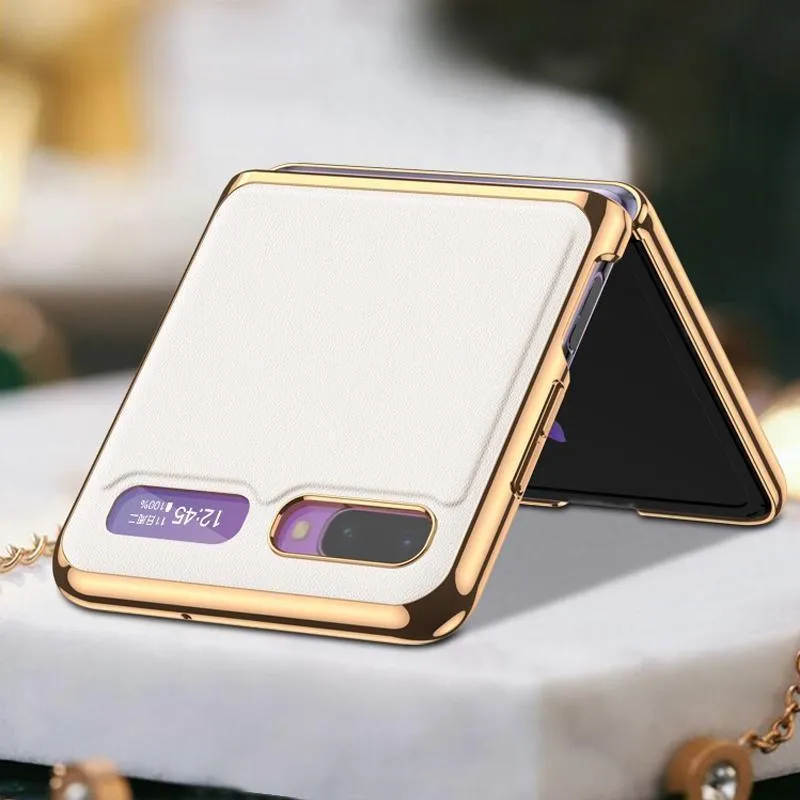 Galaxy Z Flip Business Leather Pattern Case