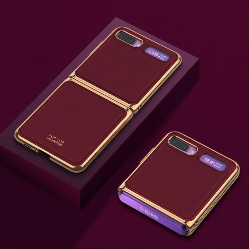 Galaxy Z Flip Business Leather Pattern Case