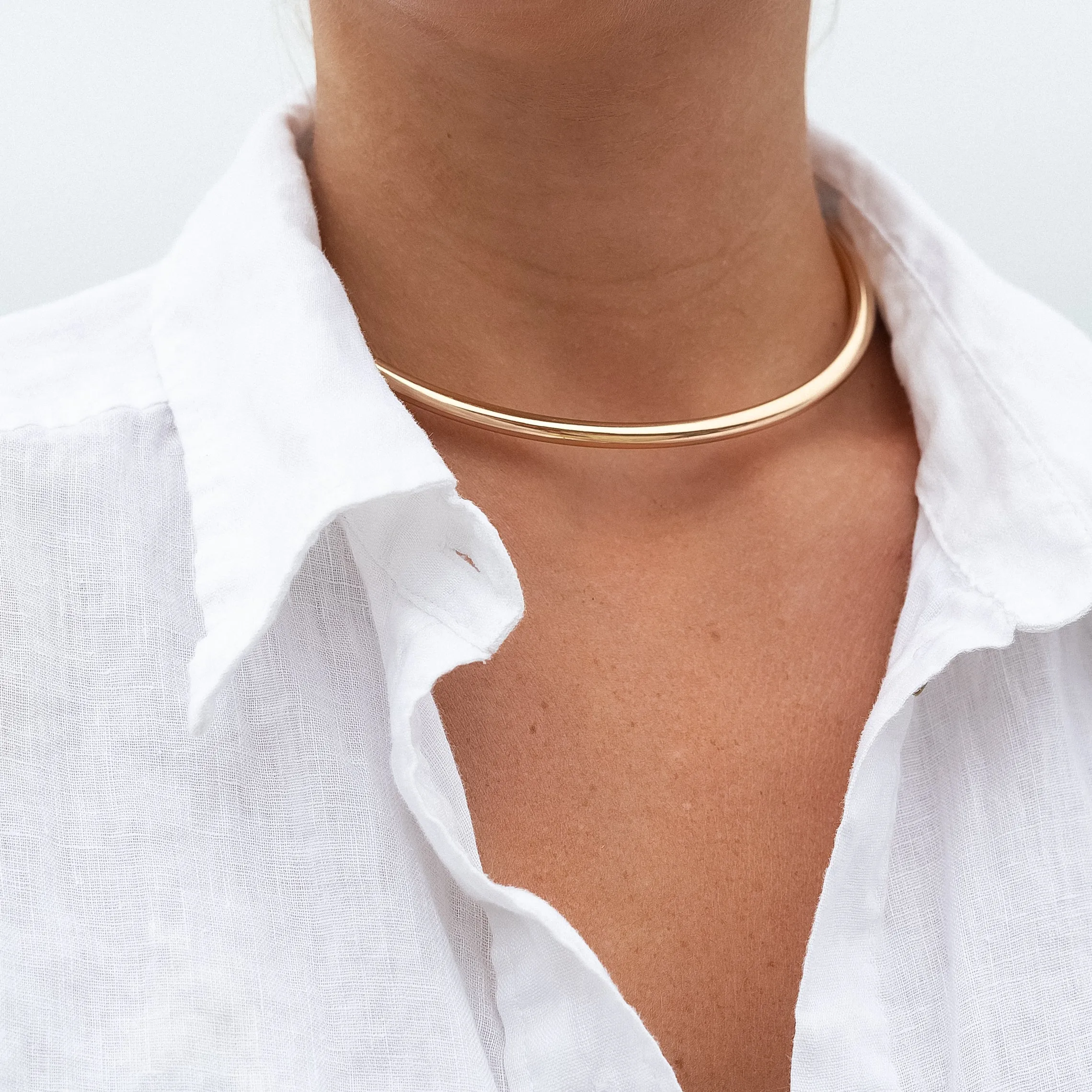 Gemma Mother Of Pearl Heart Choker Necklace