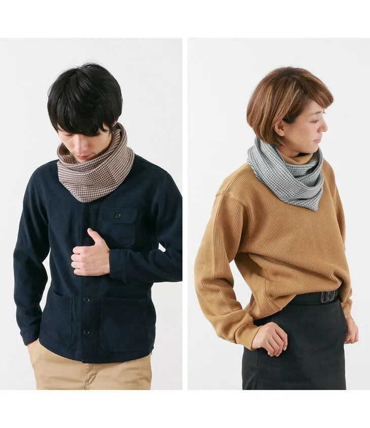 GILBERT WILSON OF HA / Staggered Check Merino Wool Snood