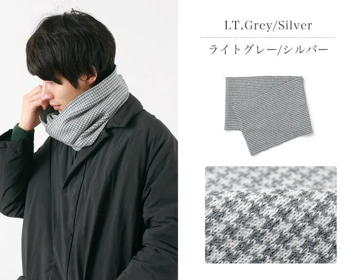 GILBERT WILSON OF HA / Staggered Check Merino Wool Snood