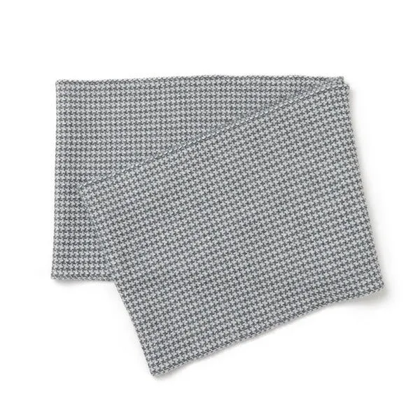 GILBERT WILSON OF HA / Staggered Check Merino Wool Snood