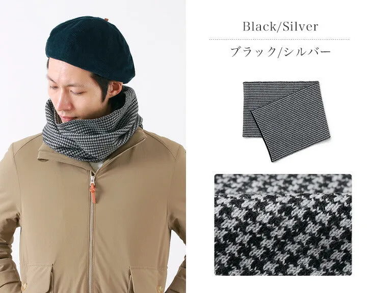 GILBERT WILSON OF HA / Staggered Check Merino Wool Snood