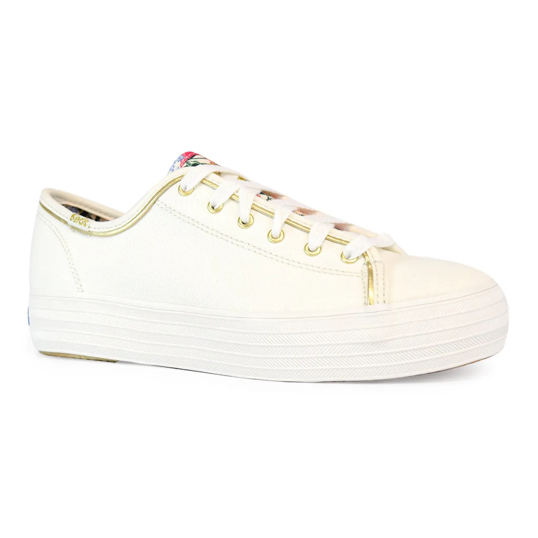 Keds Women's Triple Kick RPC Blossom Sneaker White/Multi (WF67940)