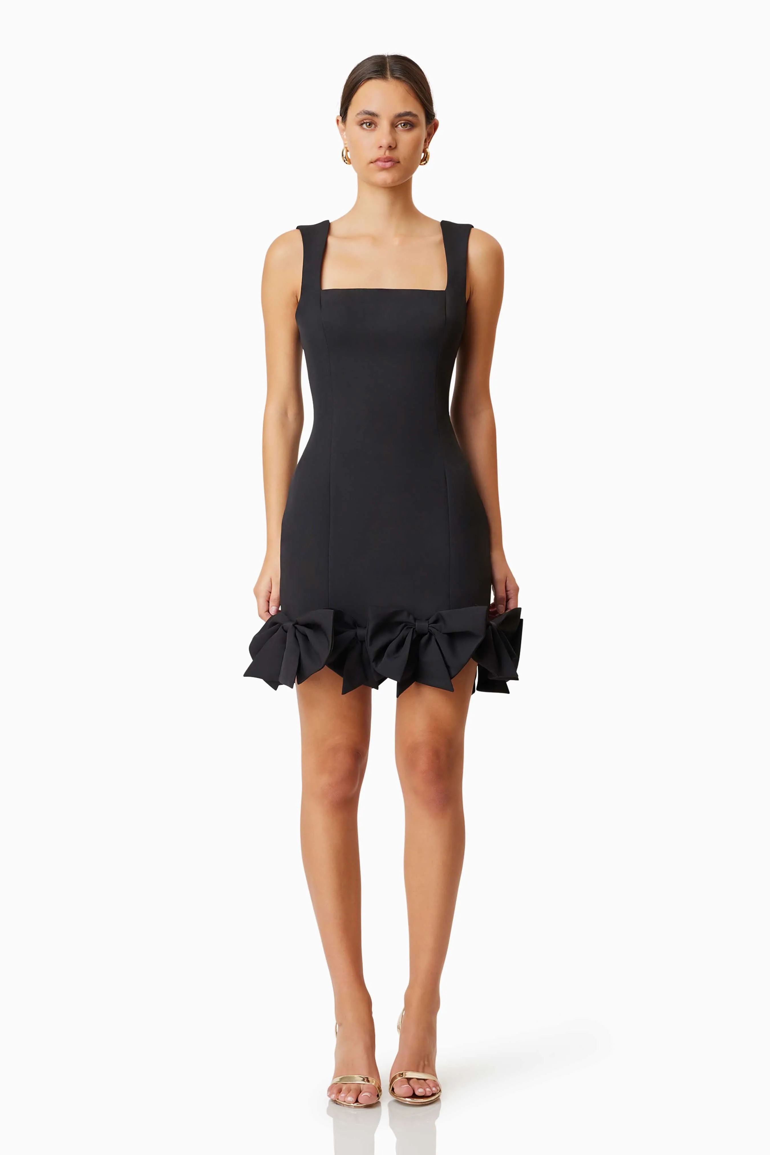 Kennedy Mini Bow Dress In Black