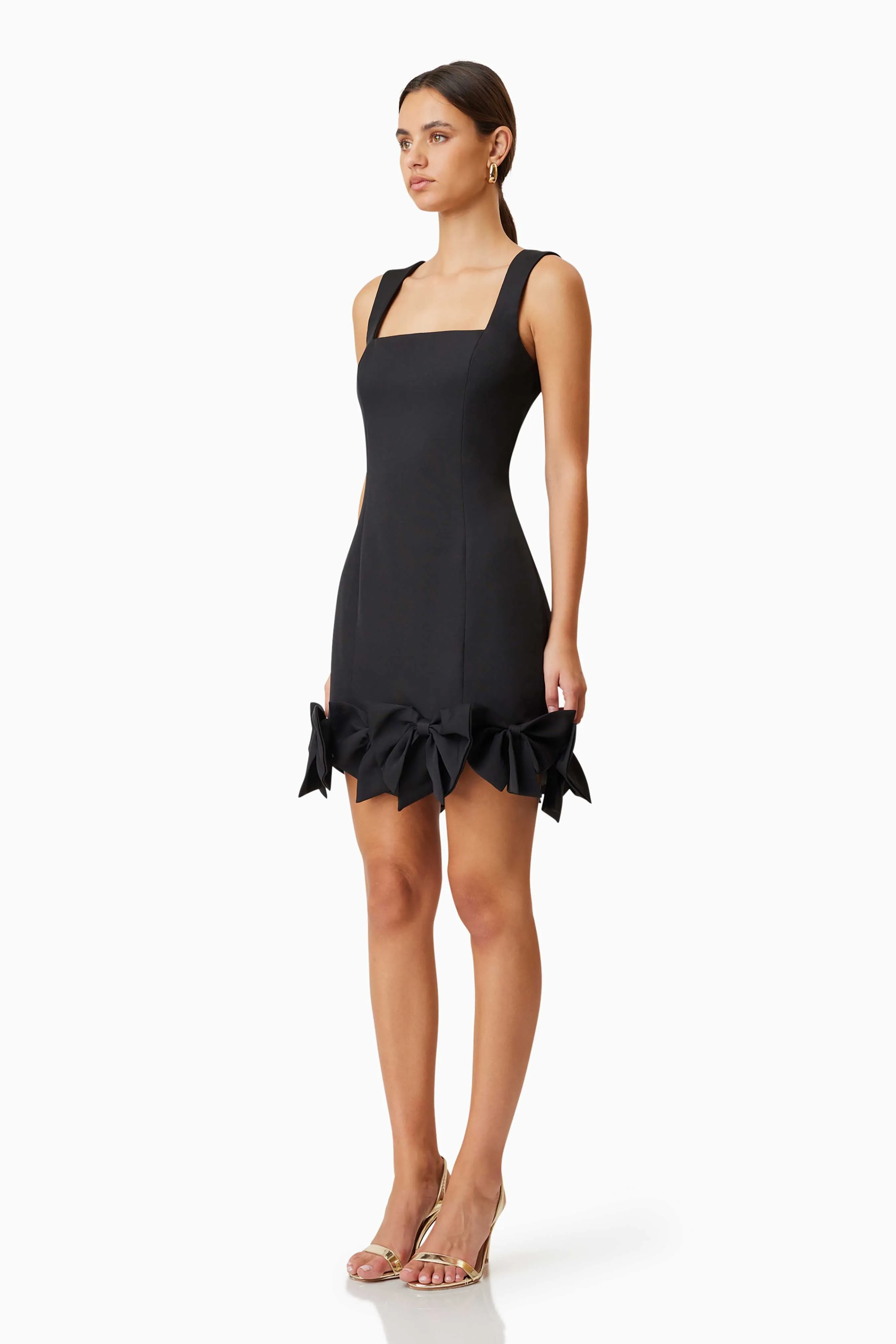 Kennedy Mini Bow Dress In Black