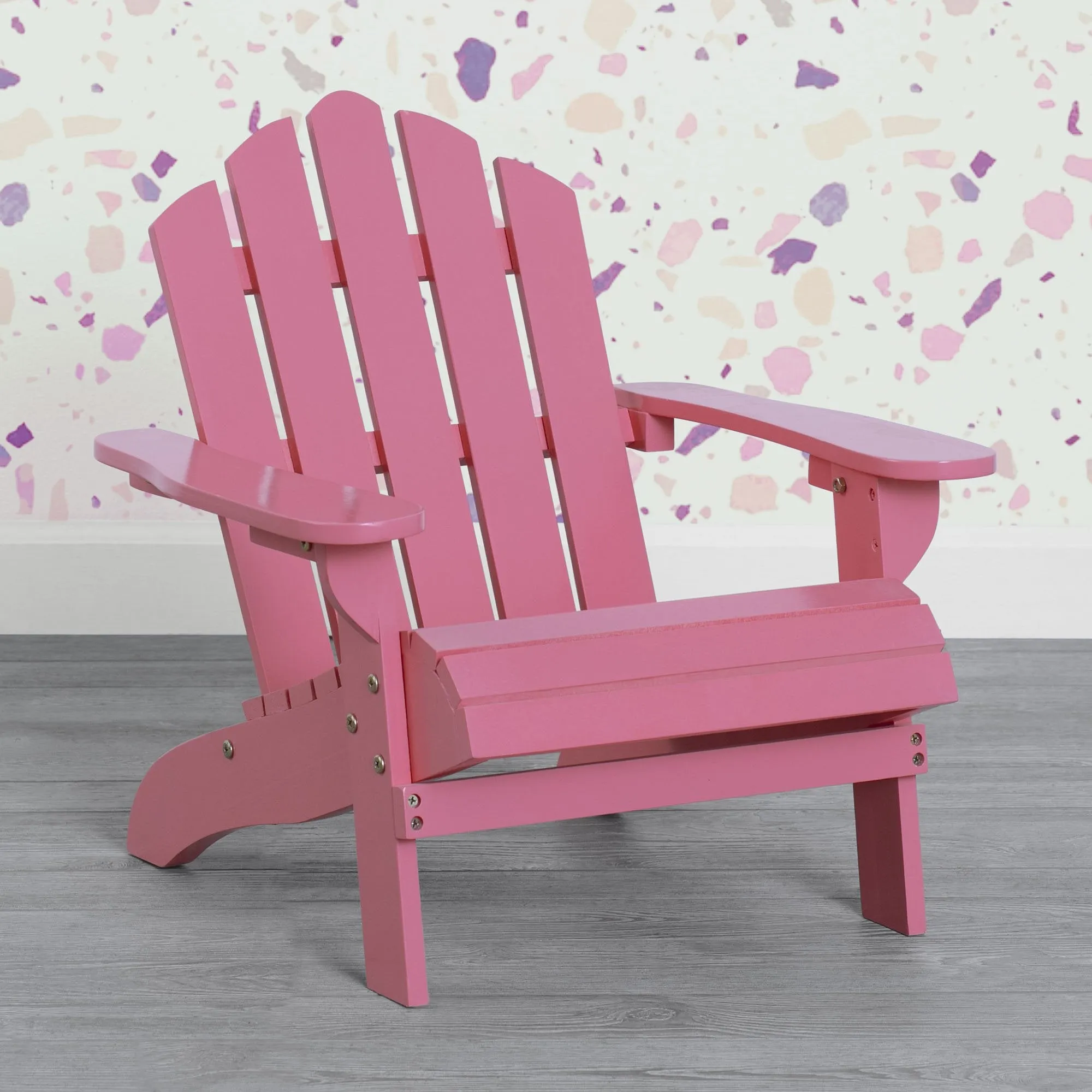 Kids Wood Adirondack Chair for Indoor & Outdoor Use