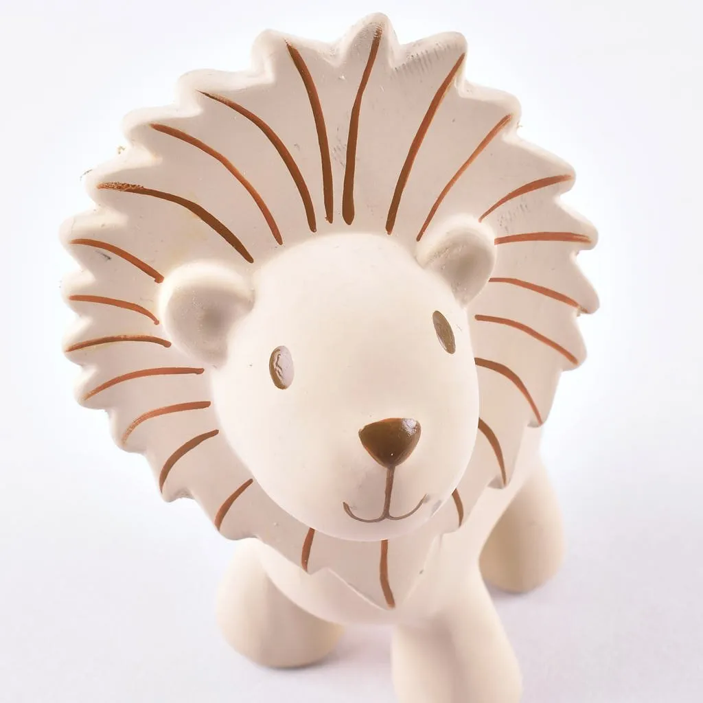 Lion Organic Natural Rubber Rattle, Teether & Bath Toy