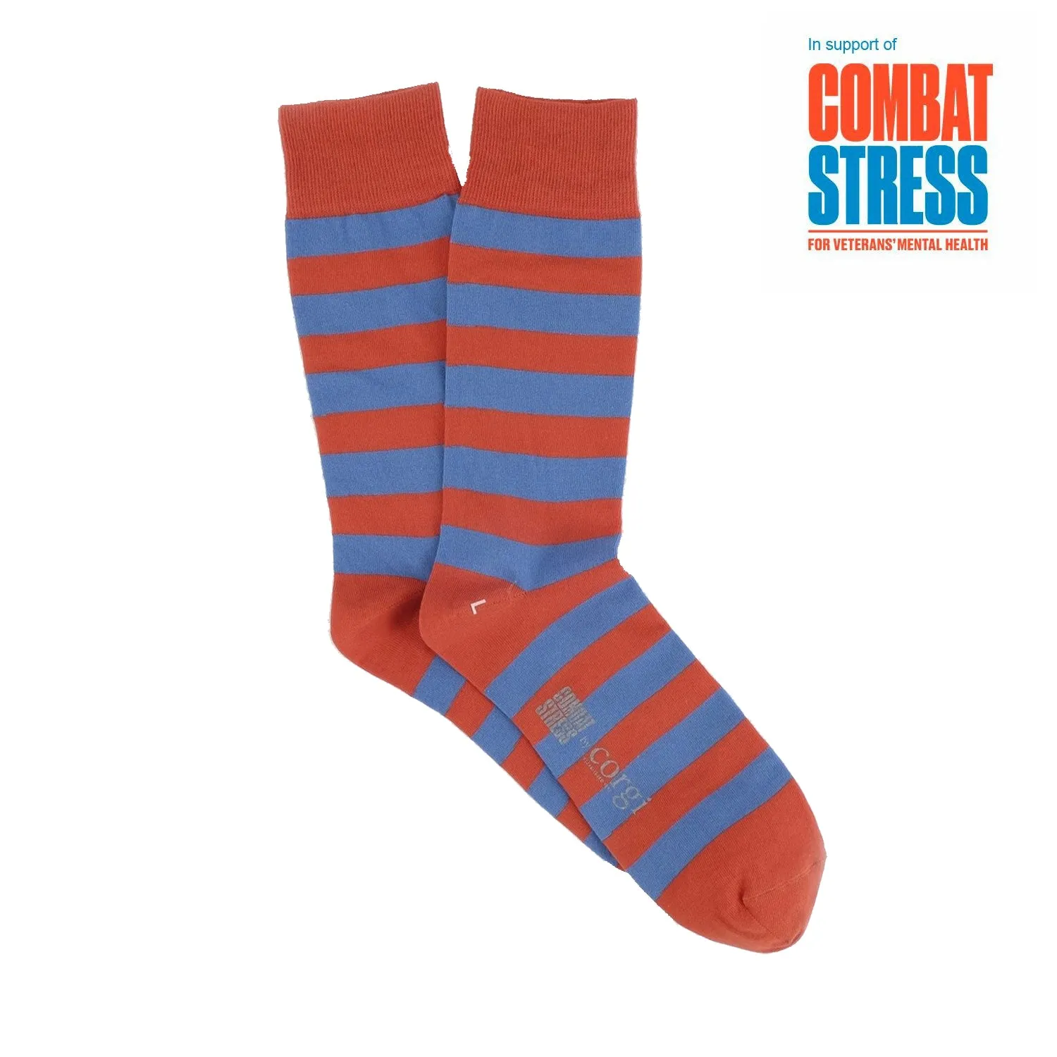 Men's Combat Stress Striped Lightweight Cotton Socks