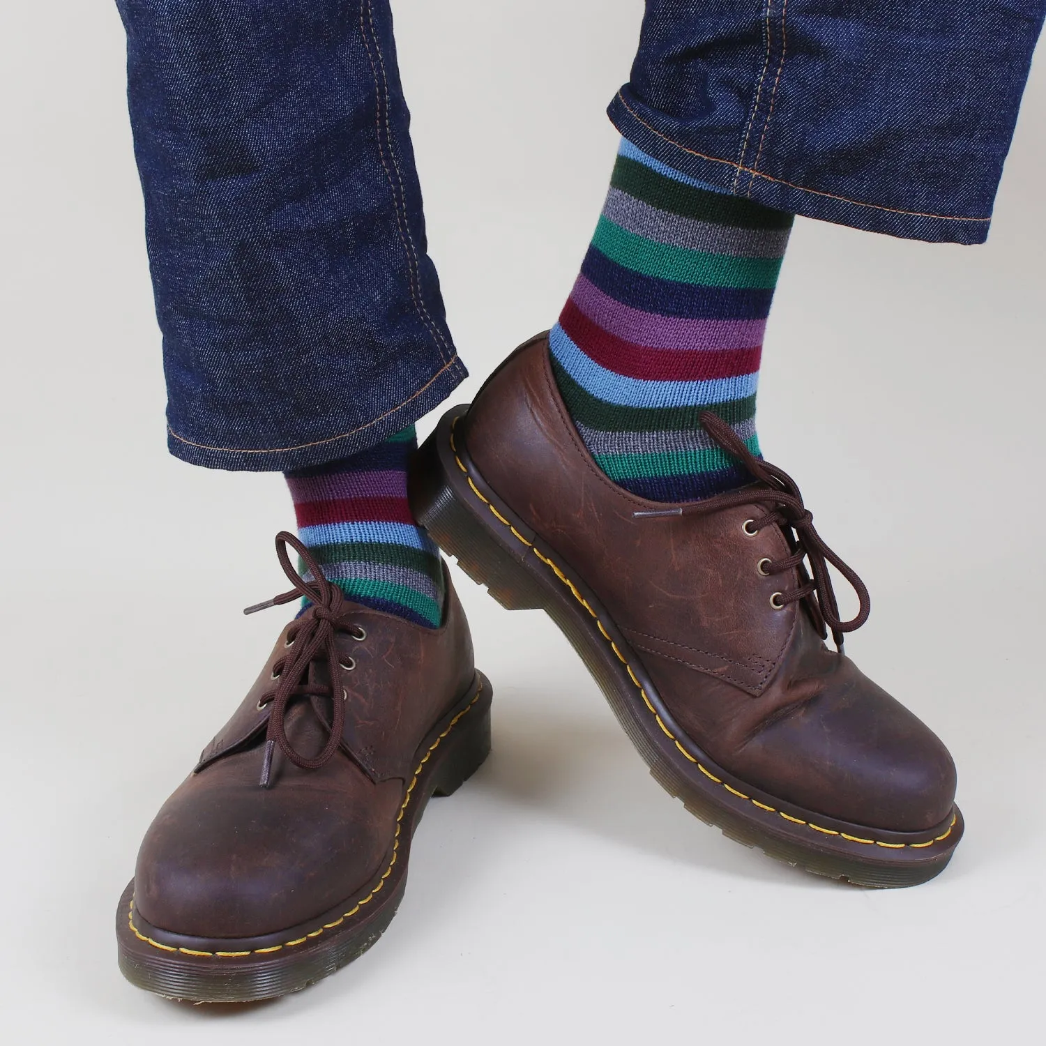 Men's Signature Stripe Pure Cotton Boot Socks