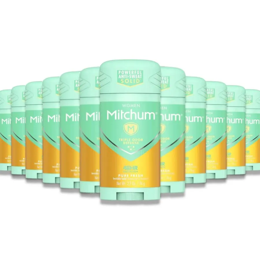 Mitchum - Triple Odor Defense Deodorant Women, Solid Pure Fresh -  2.7 oz - 120 Pack