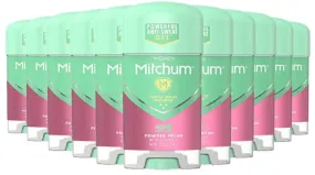 Mitchum Women Gel Antiperspirant Deodorant, Powder Fresh - 2.25 Oz - 12 Pack