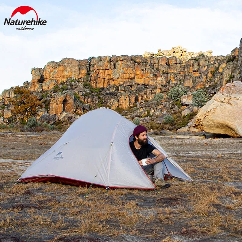 Naturehike Ultralight Camping Tent: 1-3 Person Outdoor Tent with Free Mat