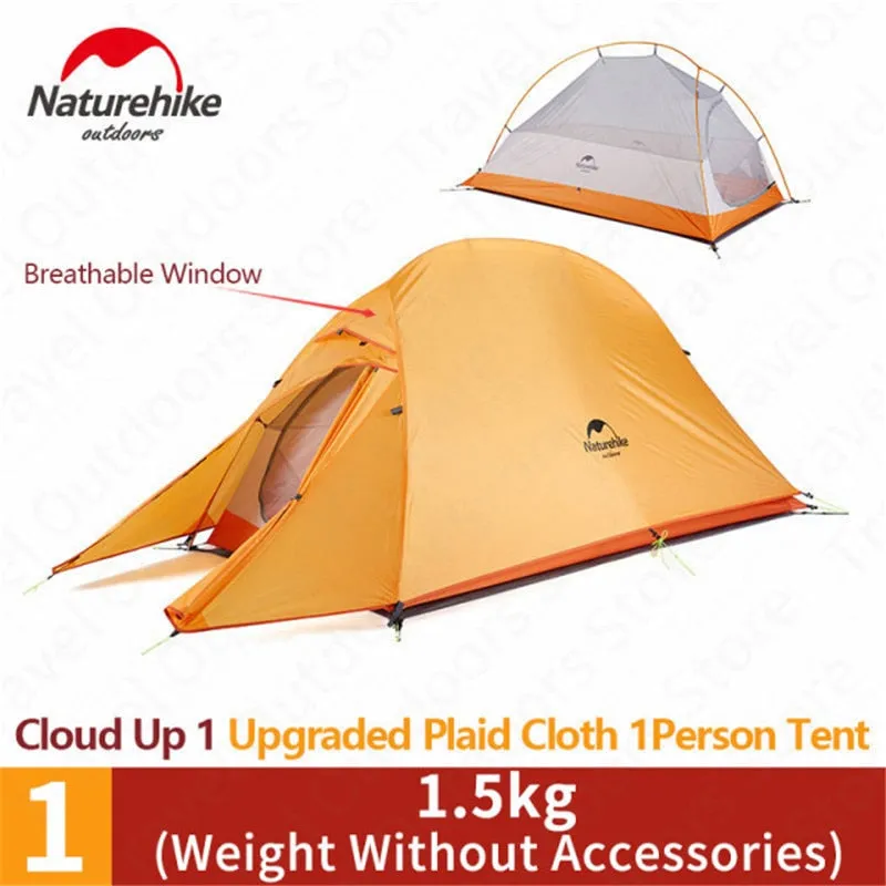 Naturehike Ultralight Camping Tent: 1-3 Person Outdoor Tent with Free Mat