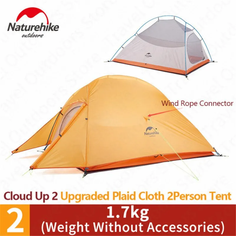 Naturehike Ultralight Camping Tent: 1-3 Person Outdoor Tent with Free Mat