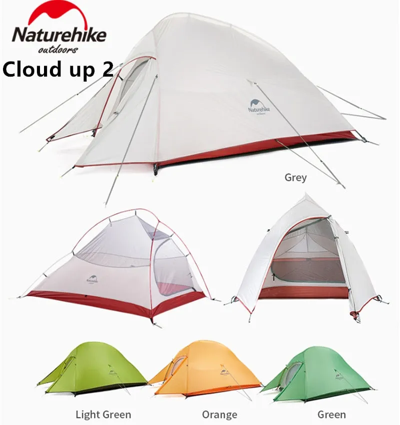 Naturehike Ultralight Camping Tent: 1-3 Person Outdoor Tent with Free Mat