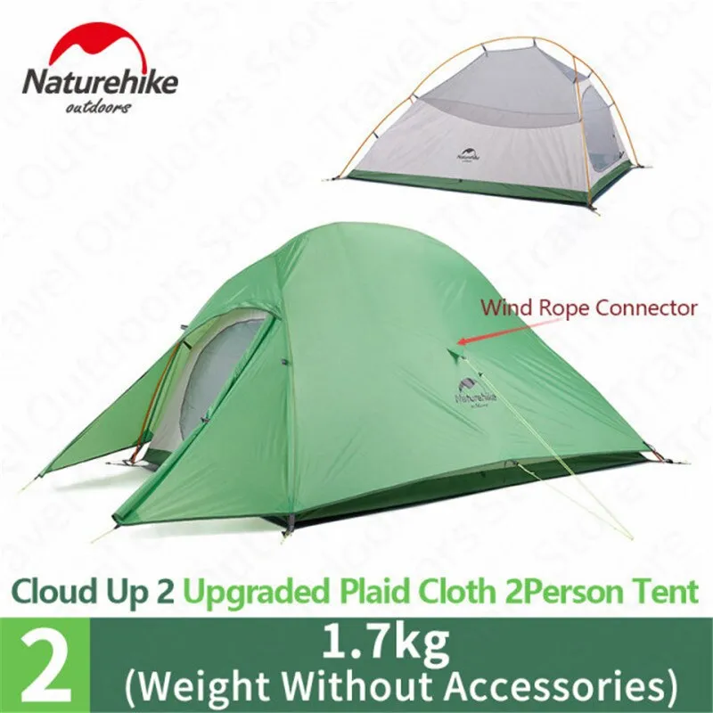 Naturehike Ultralight Camping Tent: 1-3 Person Outdoor Tent with Free Mat