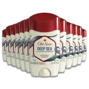 Old Spice - Invisible Solid Antiperspirant Deodorant for Men, Deep Sea Scent - 2.6  oz - 12 Pack