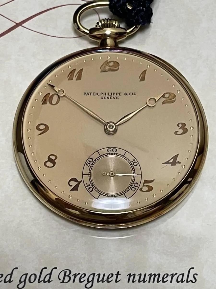 Patek Philippe Pocket Watch Rare 18k Gold Breguet Numeral 1941 with Paper